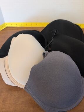 5 Natori Smooth T-Shirt Bra Trio - Black, Nude, Gray 38D